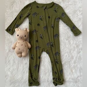 Kyte BABY Olive Leopard Print Kids Footie